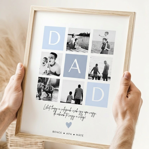 Egyedi APA/DAD Fotókollázs Kép - Apák napi ajándék saját fotókkal, Digitális vagy Nyomtatott - Meska.hu