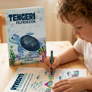 Tengeri Felfedezők Foglalkoztató Füzet Gyerekeknek - Nyomtatható Kreatív Játékok és Színezők, Azonnal letölthető PDF - Meska.hu