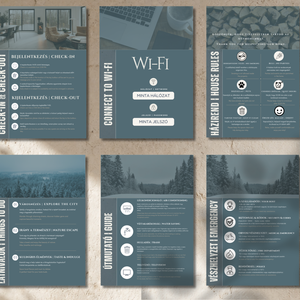 Kétnyelvű Airbnb és Vendégház Információs Füzet - Elegáns Erdei Stílus - művészet - grafika & illusztráció - digitális - Meska.hu