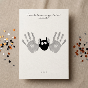 Nyomtatható halloweeni baba lábnyomat emléklap, kézlenyomatos gyerekszoba dekoráció, digitális csomag - baba - mama - babaemlékek - baba emlékőrző - Meska.hu