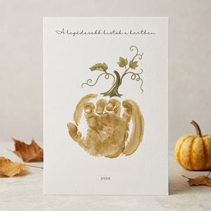 Nyomtatható halloweeni baba lábnyomat emléklap, kézlenyomatos gyerekszoba dekoráció, digitális csomag - baba - mama - babaemlékek - baba emlékőrző - Meska.hu