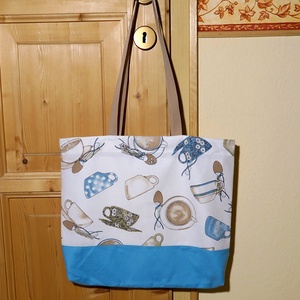 Bögremintás vászon bevásárlótáska - táska & tok - bevásárlás & shopper táska - shopper, textiltáska, szatyor - Meska.hu