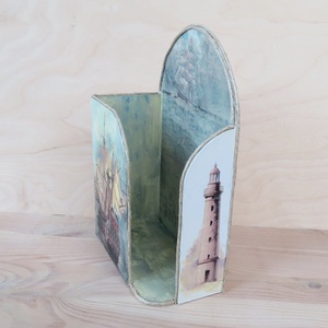 Papírzsepi tartó hajóskapitányoknak. Mérete: 13x19x6,5 cm - otthon & életmód - tárolás & rendszerezés - zsebkendőtartó - Meska.hu
