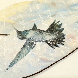 Kolibris táblakép - otthon & életmód - dekoráció - kép & falikép - táblakép - Meska.hu