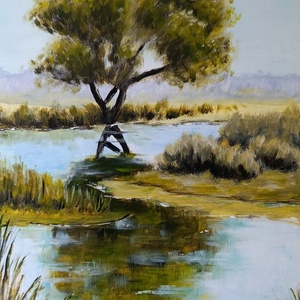 Lombos című festmény, Művészet, Festmény, Akril, Festészet, MESKA