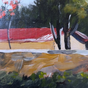 Mediterrán menedék című festmény - művészet - festmény - akril - Meska.hu