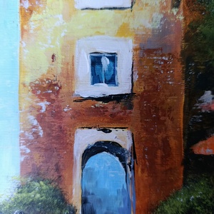 Városi forgatag című festmény - művészet - festmény - akril - Meska.hu