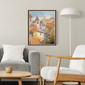 Kisvárosi hangulat - művészet - festmény - akril - Meska.hu