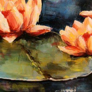 Tavirózsa című festmény - művészet - festmény - akril - Meska.hu