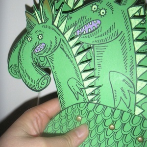 Hétfejű sárkány - kivágó -  - Meska.hu