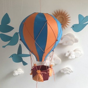 Hőlégballon, papírkivágos gyerekszoba dekoráció, otthon nyomtatható sablon, PDF fájlok - kellékek & szerszámok - szerszámok, eszközök - sablonok - Meska.hu