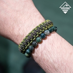 - Elegáns szürke - 2 IN 1 állítható méretű paracord karkötő  - ékszer - karkötő - fonott karkötő - Meska.hu