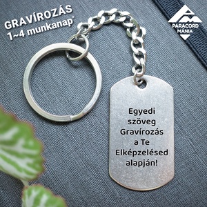 Gravírozható acél kulcstartó - acéllapos gravírozott kulcstartó, Expressz határidővel, akár 2 oldalas gravír (opció), Táska & Tok, Kulcstartó & Táskadísz, Kulcstartó, Ékszerkészítés, Gravírozás, pirográfia, Meska