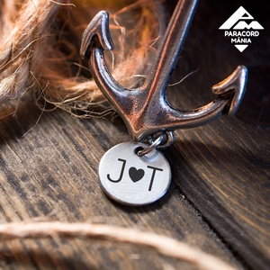 Horgonyos páros vitorlás karkötő (2 db), akár gravírozott acél medállal (választható színben) - ékszer - karkötő - fonott karkötő - Meska.hu