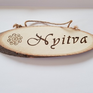 Nyitva - zárva tábla az üzlet ajtajára 1. - otthon & életmód - dekoráció - Meska.hu