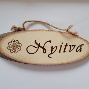 Nyitva - zárva tábla az üzlet ajtajára 1. - Meska.hu