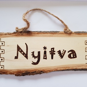 Nyitva - zárva tábla ajtóra 2. - Meska.hu