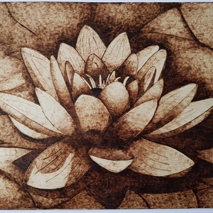 Vízililiom - falikép, dekoráció - otthon & életmód - fából készült kép - fából készült kép - Meska.hu