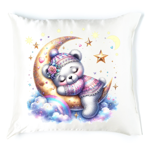 Macis alvós párna 2, Baba - mama, Babaszoba dekoráció, Gyerek díszpárna, Festett tárgyak, MESKA