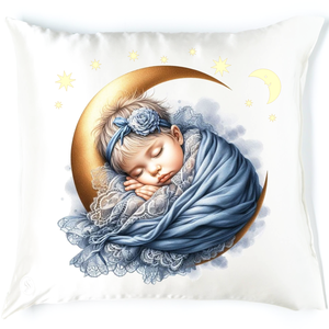 Babás alvós párna 4, Baba - mama, Babaszoba dekoráció, Gyerek díszpárna, Festett tárgyak, MESKA