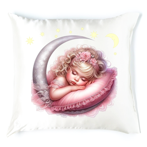 Angyalkás alvós párna 3, Baba - mama, Babaszoba dekoráció, Gyerek díszpárna, Festett tárgyak, MESKA