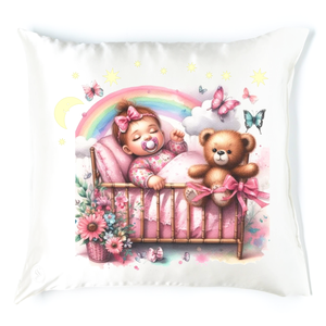 Macis alvós párna 8, Baba - mama, Babaszoba dekoráció, Gyerek díszpárna, Festett tárgyak, MESKA