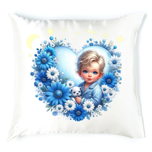 Virágos alvós babás párna 3, Baba - mama, Babaszoba dekoráció, Gyerek díszpárna, Festett tárgyak, MESKA