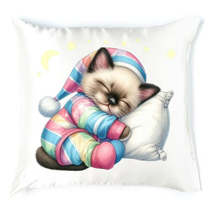 Alvós kutyás cicás párna 2, Baba - mama, Babaszoba dekoráció, Gyerek díszpárna, Festett tárgyak, MESKA