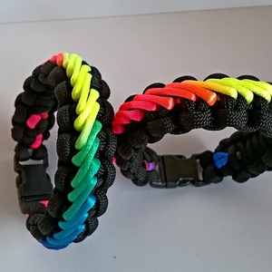 SzínS paracord karkötő, Ékszer, Karkötő, Fonott karkötő, Csomózás, MESKA