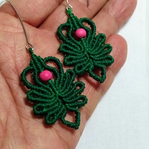 Pálma  makramé fülbevaló, DIY (Csináld magad), Egységcsomag, Csomózás, Ékszerkészítés, MESKA