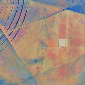 Lélekhorizont - Absztrakt tájkép, olajfestmény keretezve, akasztóval - azonnal falra akasztható. - művészet - festmény - olajfestmény - Meska.hu