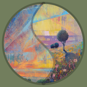 Alföld III. - Absztrakt tájkép, olajfestmény keretezve, akasztóval - azonnal falra akasztható. - művészet - festmény - olajfestmény - Meska.hu