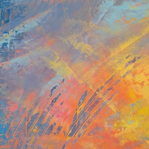 Alföld IV. - Absztrakt tájkép, olajfestmény keretezve, akasztóval - azonnal falra akasztható. - művészet - festmény - olajfestmény - Meska.hu