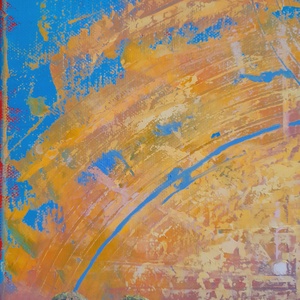 Magyar Alföld 1. : 3025 cm olajfestmény, spirituális hangulatú absztrakt tájkép - művészet - festmény - olajfestmény - Meska.hu