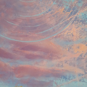 Magyar Alföld 3. : 3025 cm olajfestmény, spirituális hangulatú absztrakt tájkép - művészet - festmény - olajfestmény - Meska.hu