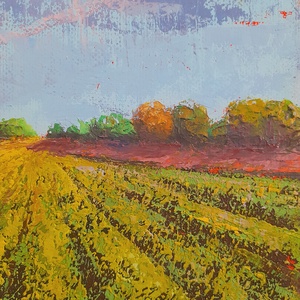 Magyar Alföld 3. : 3025 cm olajfestmény, spirituális hangulatú absztrakt tájkép - művészet - festmény - olajfestmény - Meska.hu