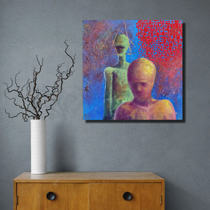 Elidegenedés - Eredeti, modern absztrakt olajfestmény, Művészet, Festmény, Olajfestmény, Festészet, MESKA