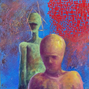 Elidegenedés - Eredeti, modern absztrakt olajfestmény - művészet - festmény - olajfestmény - Meska.hu