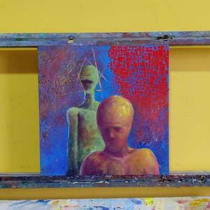 Elidegenedés - Eredeti, modern absztrakt olajfestmény - művészet - festmény - olajfestmény - Meska.hu