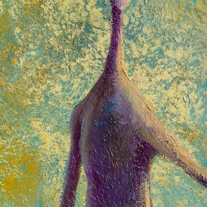 Gaia csendje - Eredeti, vastag festékrétegekkel texturált, absztrakt olajfestmény - művészet - festmény - olajfestmény - Meska.hu