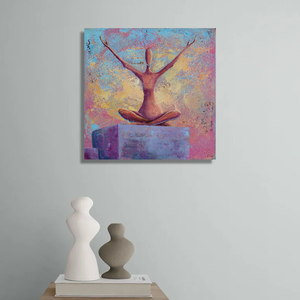 A világ üdvözlése - Eredeti, vastag festékrétegekkel texturált, absztrakt olajfestmény, Művészet, Festmény, Olajfestmény, Festészet, MESKA