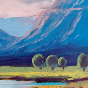 A nyugalom völgye - Eredeti, texturált, absztrakt tájkép, olajfestmény - művészet - festmény - olajfestmény - Meska.hu