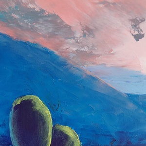 A nyugalom völgye - Eredeti, texturált, absztrakt tájkép, olajfestmény - művészet - festmény - olajfestmény - Meska.hu