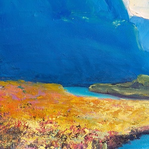 Nyári áramlás - Eredeti, texturált, absztrakt tájkép, olajfestmény - művészet - festmény - olajfestmény - Meska.hu