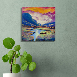 Út a fénybe - Eredeti, texturált, absztrakt tájkép, olajfestmény, Művészet, Festmény, Olajfestmény, Festészet, MESKA