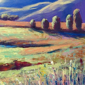 Út a fénybe - Eredeti, texturált, absztrakt tájkép, olajfestmény - művészet - festmény - olajfestmény - Meska.hu