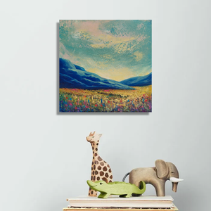 Titkos völgy - Eredeti, texturált, absztrakt tájkép, olajfestmény, Művészet, Festmény, Olajfestmény, Festészet, MESKA