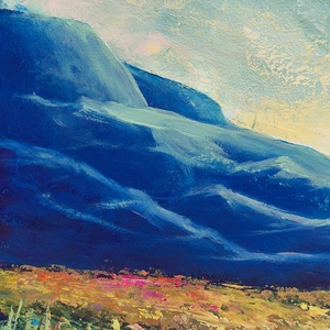 Titkos völgy - Eredeti, texturált, absztrakt tájkép, olajfestmény - művészet - festmény - olajfestmény - Meska.hu