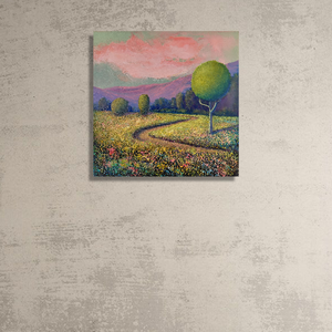 Hazaút - Eredeti, texturált, absztrakt tájkép, olajfestmény , Művészet, Festmény, Olajfestmény, Festészet, MESKA