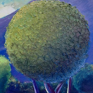 Időn túli táj - Eredeti, texturált, absztrakt tájkép, olajfestmény - művészet - festmény - olajfestmény - Meska.hu